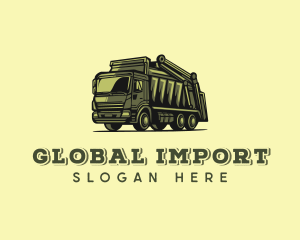 Import - Rubbish Garbage Truck Collector logo design