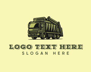 Haulage - Rubbish Garbage Truck Collector logo design