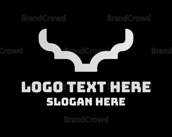 Silver Modern Horns Logo