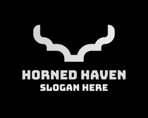 Silver Modern Horns logo design