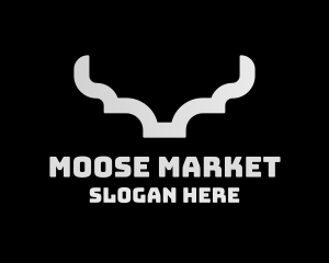 Silver Modern Horns logo design