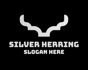 Silver Modern Horns logo design