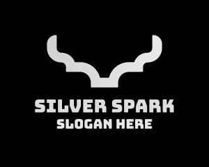 Silver Modern Horns logo design