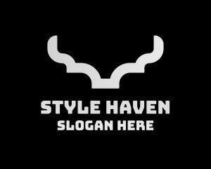 Moose - Silver Modern Horns logo design