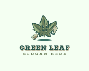 Weed Marijuana Cannabis logo design