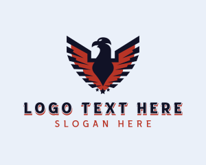 Falcon - Patriotic American Eagle logo design