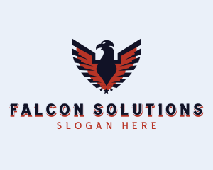 Patriotic American Eagle logo design