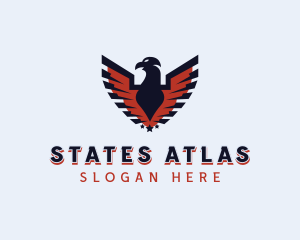 Patriotic American Eagle logo design