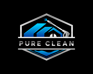 Sanitation Cleaning Pressure Washer logo design