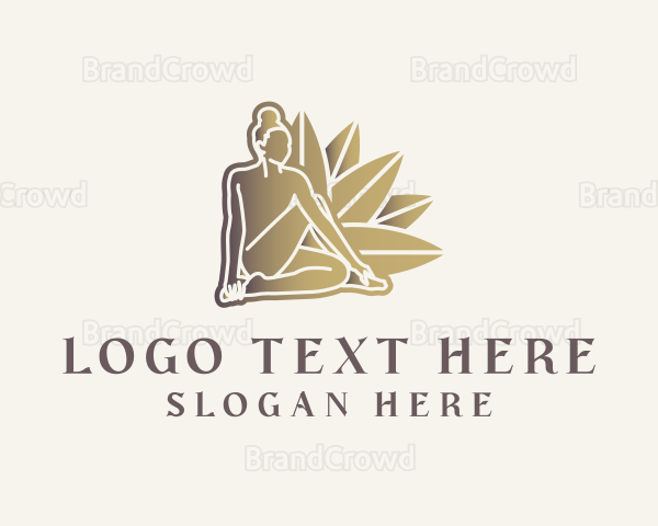 Yoga Leaf Meditation Logo