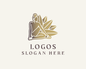 Yoga Leaf Meditation Logo
