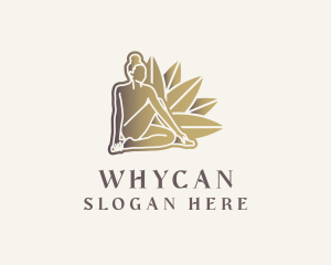 Yogi - Yoga Leaf Meditation logo design