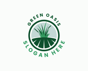 Vegetation - Grass Cutting Maintenance logo design