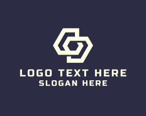 White - Chain Interlinked Technology logo design