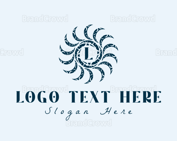 Mystic Blue Moon Lettermark Logo