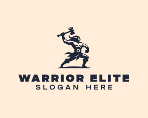 Male Barbarian Warrior  logo design