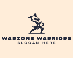 Male Barbarian Warrior  logo design