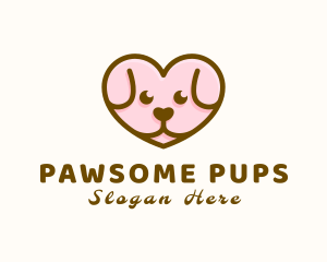 Puppy Dog Heart logo design