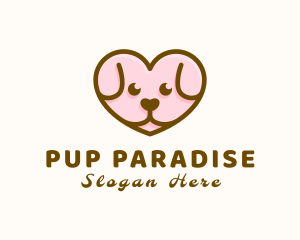 Puppy Dog Heart logo design