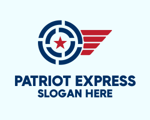 Patriotic Star Wings logo design