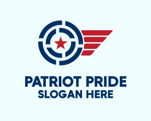 Stars And Stripes - Patriotic Star Wings logo design