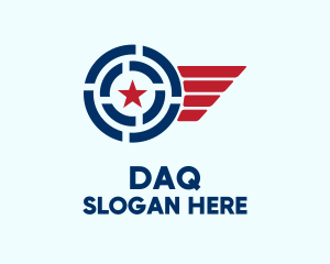 Patriotic Star Wings logo design