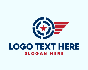 Transportation - Patriotic Star Wings logo design