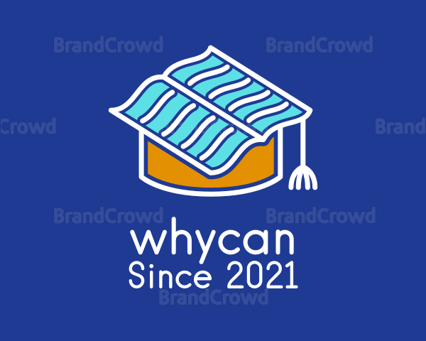 Book Graduation Cap Logo
