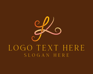 Cursive - Elegant Gradient Stylish String logo design