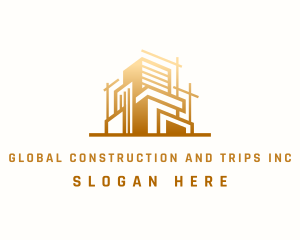 Real Estate - Architect Construction Building logo design