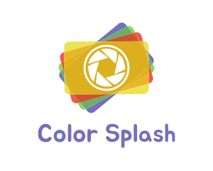 Colorful Photography Shutter Lens logo design