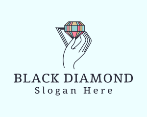 Premium Diamond Hand  logo design