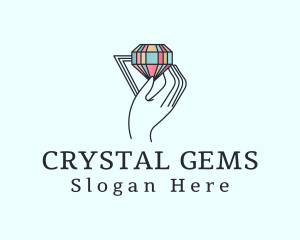 Premium Diamond Hand  logo design