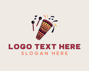 Traditional - Percussion Drums Instrument logo design