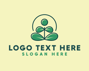 Herbal - Nature Leaf Yoga logo design