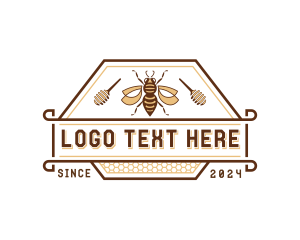 Honeycomb - Eco Natural Honey Bee logo design