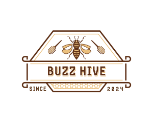 Eco Natural Honey Bee logo design