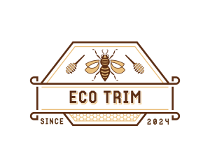 Eco Natural Honey Bee logo design