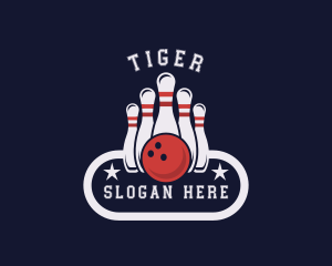 Bowling Pin - Bowling Ball Sports logo design