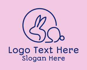 Purple Pet Bunny  logo design