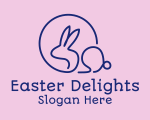 Purple Pet Bunny  logo design