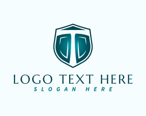 App  Security - Security Shield Letter T logo design