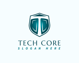 Security Shield Letter T logo design