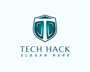 Security Shield Letter T logo design