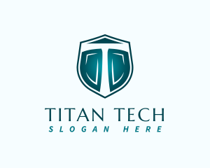 Security Shield Letter T logo design