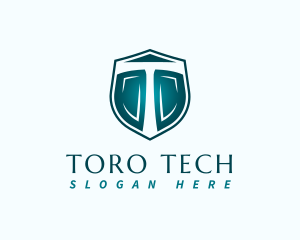 Security Shield Letter T logo design