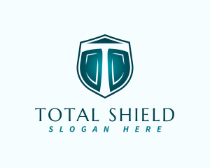 Security Shield Letter T logo design