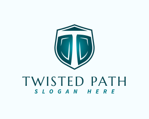 Security Shield Letter T logo design