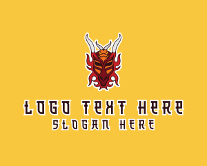 Mythical - Dragon Head Gaming logo design