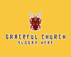 Mythical - Dragon Head Gaming logo design